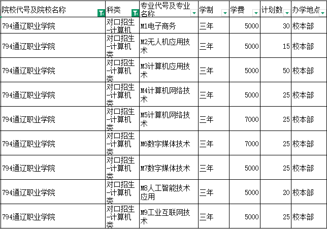 通辽职业学院校门图