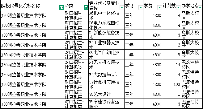 阿拉善职业技术学院校门图